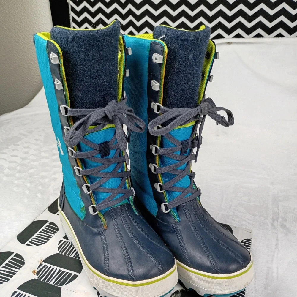 Under Armour Primaloft 200G‎ Insulated Winter Snow Boots Blue Navy Women's 6